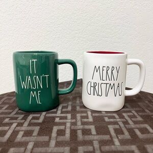 Rae Dunn Christmas mugs MERRY CHRISTMAS mug and IT WASN’T ME mug